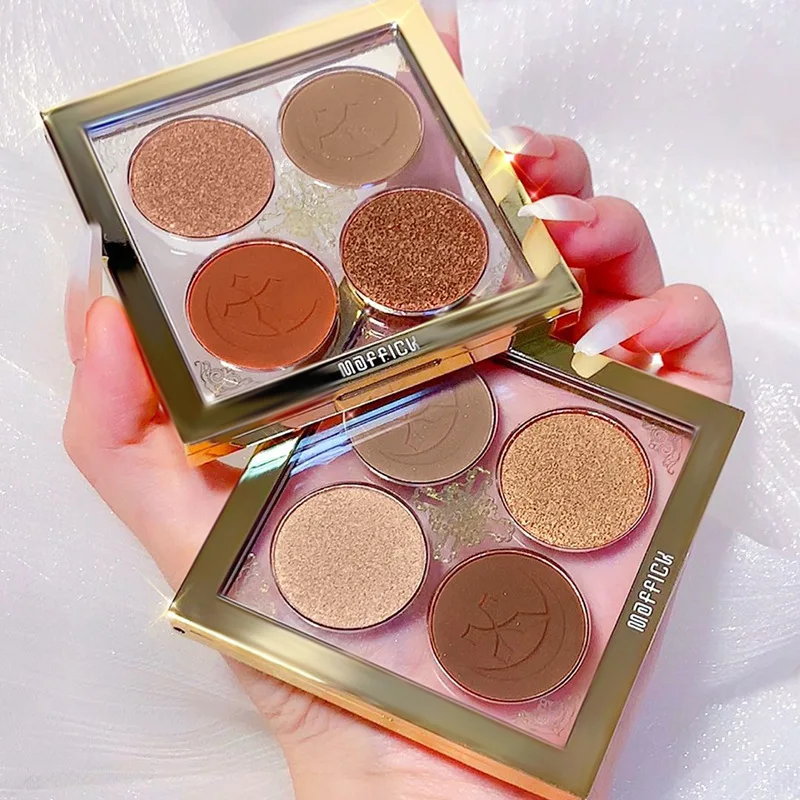 

4 Color Metallic Diamond Pigmented Eye Shadow Palette Shimmer Matte Glitter Eyeshadow Pallete Makeup Palette Cosmetic