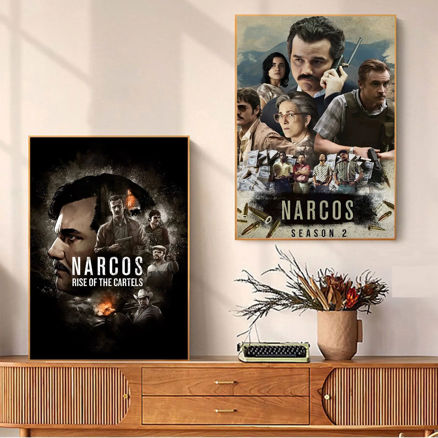

Narcos TV Classic Anime Poster Fancy Wall Sticker For Living Room Bar Decoration Aesthetic Art Wall Painting