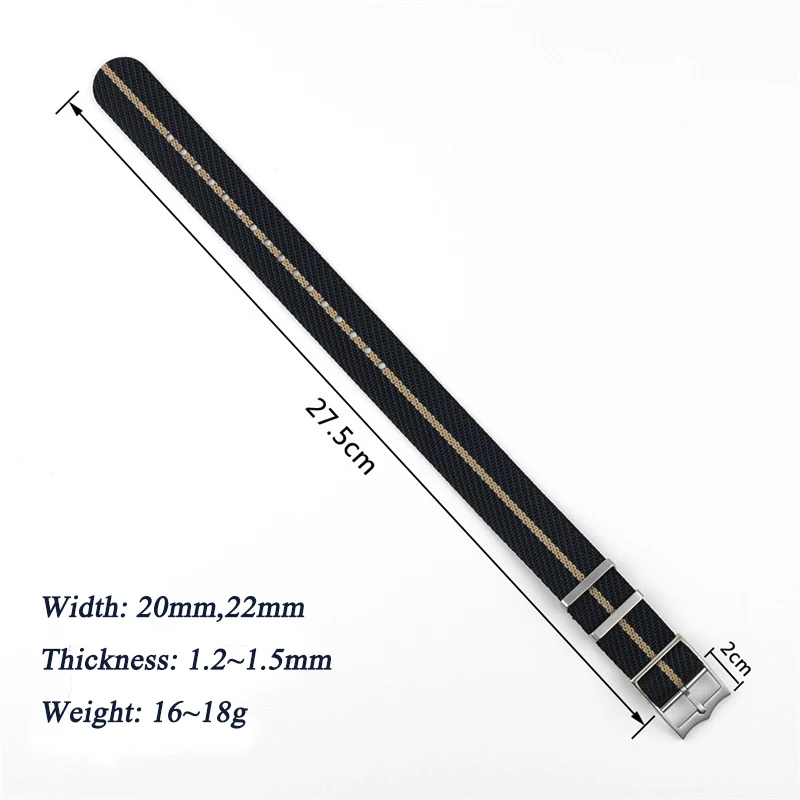 20-мм 22-мм премиум-нейлоновый ремешок для наручных часов Tudor Rolex Запасные части спортивного полосатого военного браслета на.