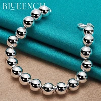 blueench 925 sterling silver round ball ball personality bracelet for men women party wedding fashion jewelry