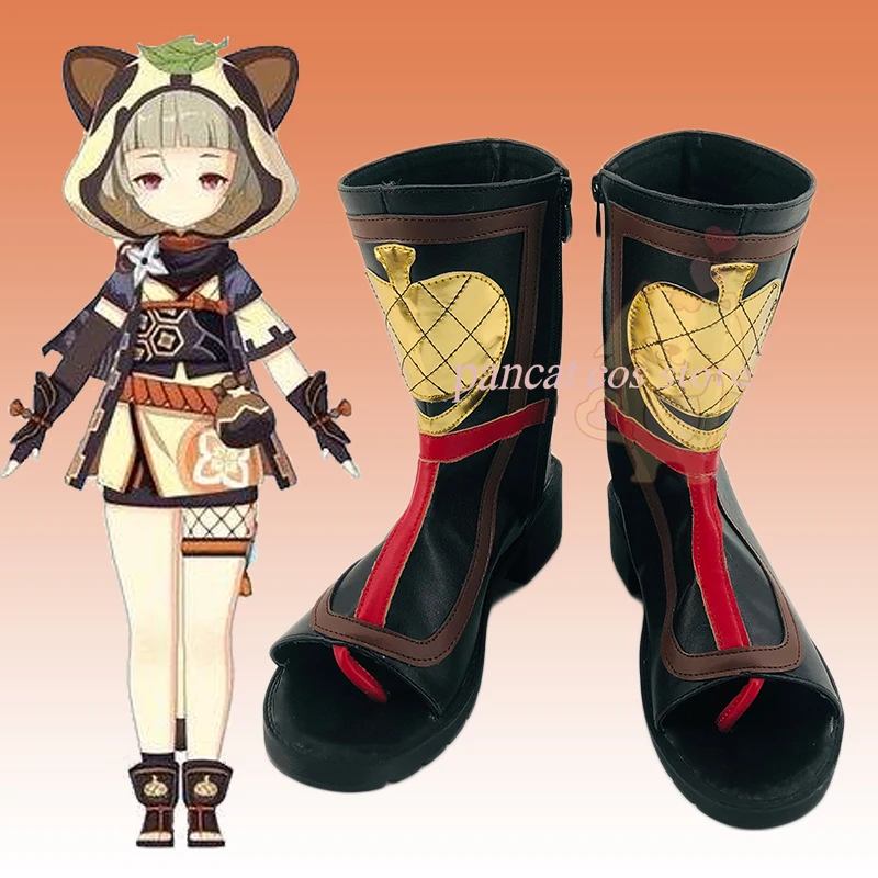 

Anime Genshin Impact Sayu Cosplay Shoes Comic Anime Game Cos Long Boots Cosplay Costume Prop Shoes for Con Halloween Party