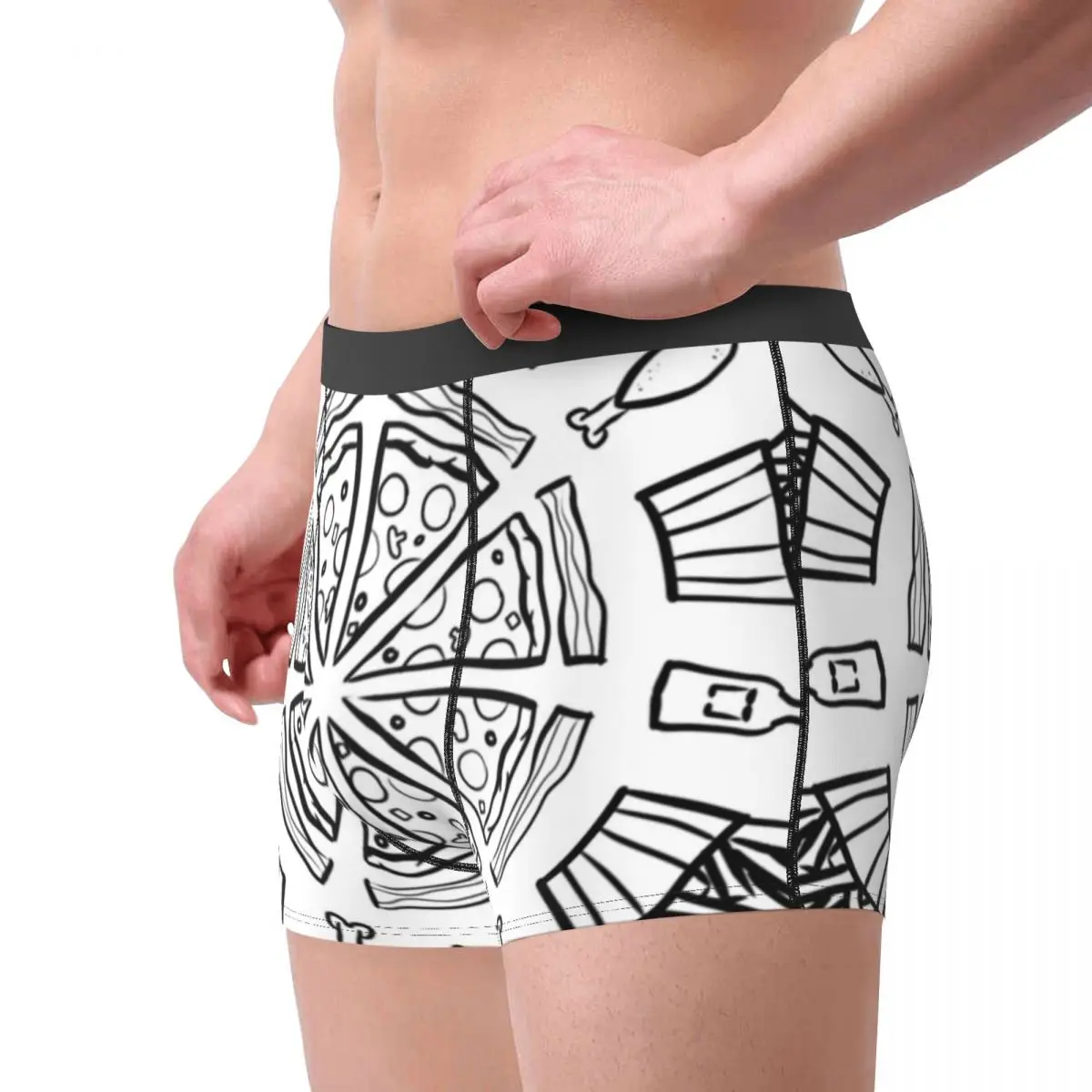 Пищевое нижнее белье с рисунком мандалы пиццы картошки фри пива мороженого