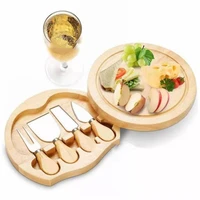 new integrated tool compartment wood cheeseboard cheese board knife set kitchen accessories