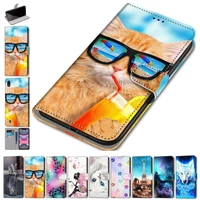 fashion flip leather phone wallet for bag redmi 6 pro redmi 7 7a 6a beast flip phone case floral stand cover cute gift capa d08f