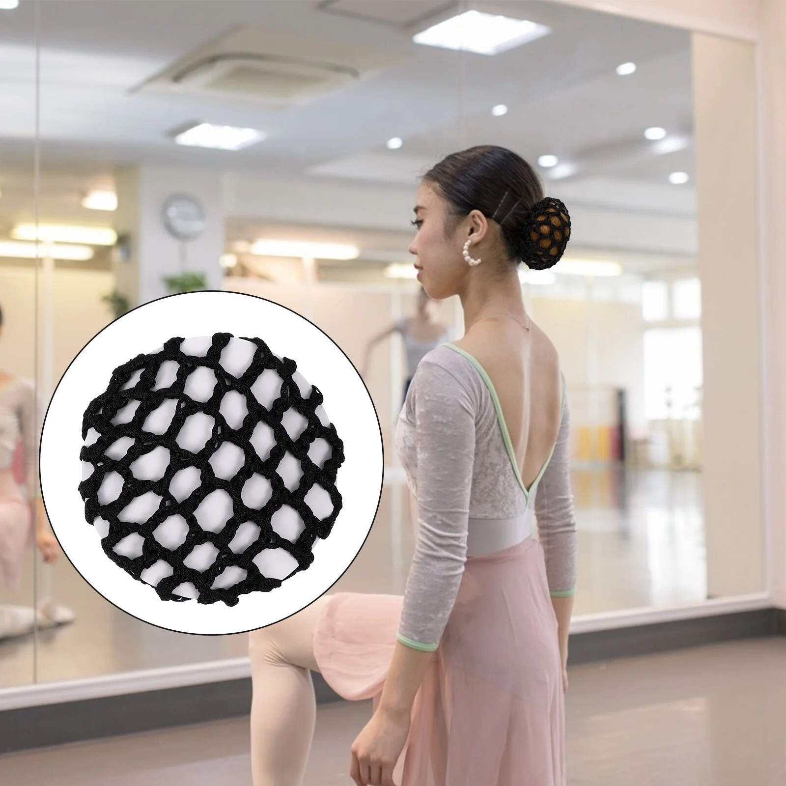 

8pcs hair nets service ballet dance hairnet hair nets Hair Accessories For Girls accessories bun maker for hair black bun maker