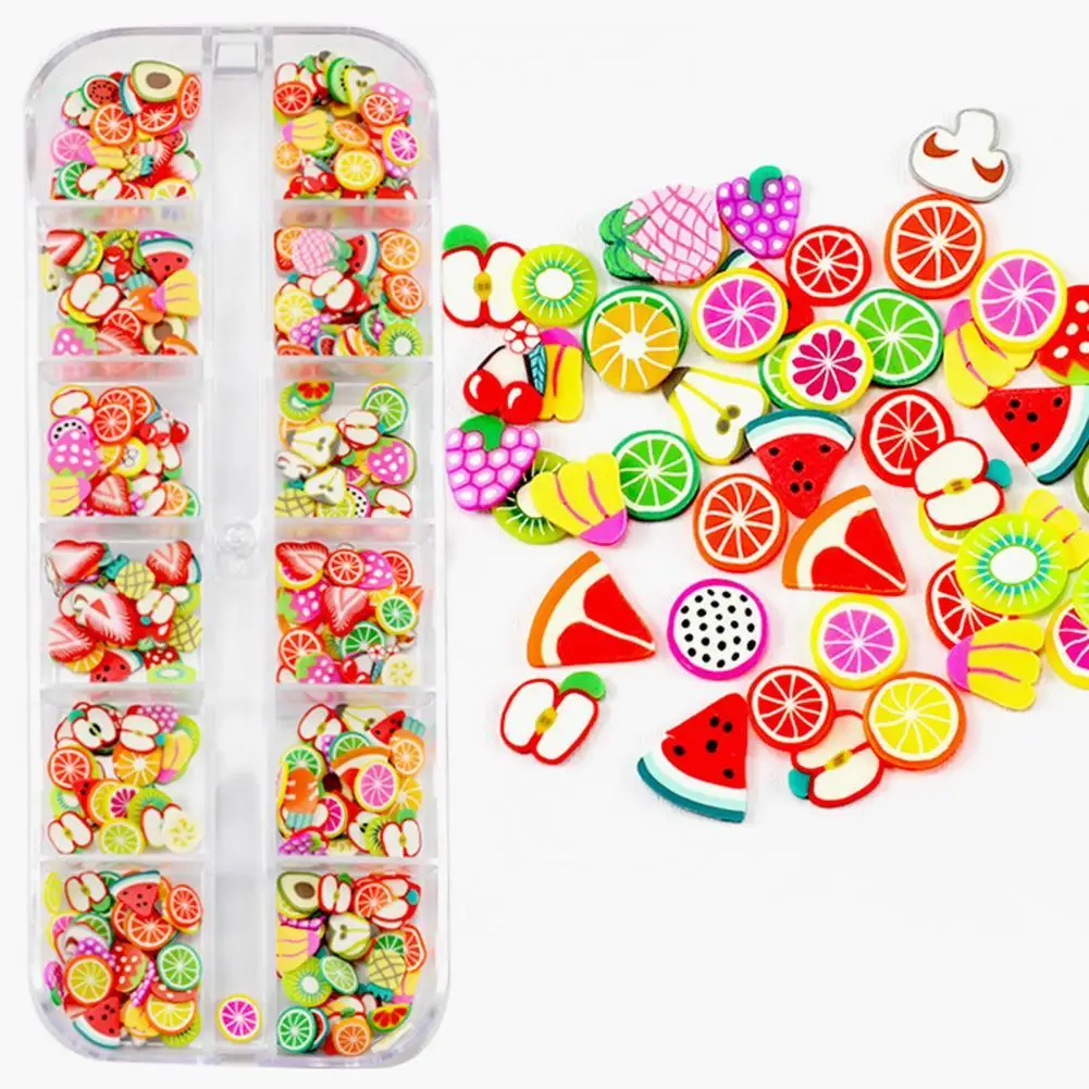 

1 Box Manicure Ornament Exquisite 3D Fruit-Shaped DIY Manicure Decoration Nail Art Tips Vivid Color Fabulous Nail Decoration