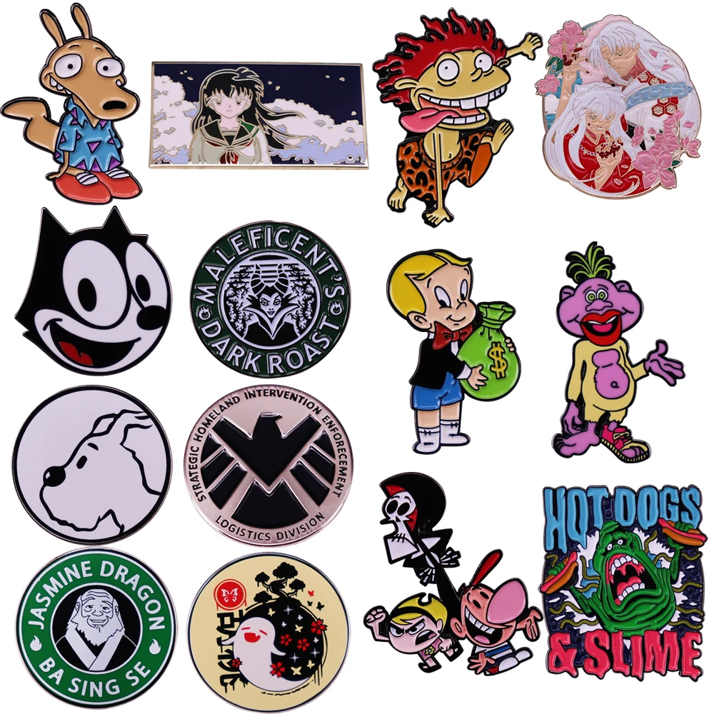 

Vintage Enamel Pin Anime Pins Badges on Backpack Cute Things Accessories for Jewelry Movie Manga Gift Brooches Lapel Badge