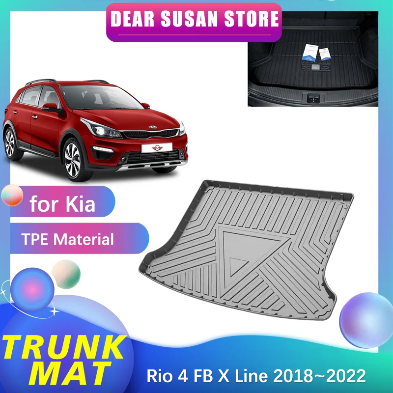 

Car Special Mat for Kia Rio 4 FB X Line 2018~2022 2019 TPE Rug Waterproof Floor Pad Rear Trunk Space Luggage Tray Accessories