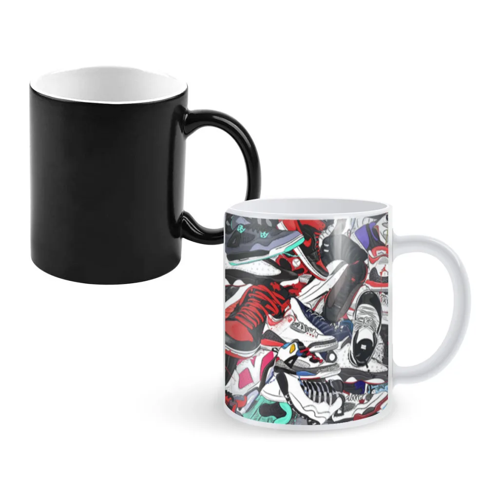 

Abstract-shoes-graffiti-vip 350ml One Piece Coffee Mugs And Mug Creative Color Change Tea Cup Ceramic Milk Cups Novelty Gifts