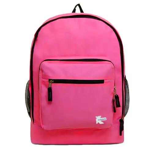 

K-Cliffs Unisex Classic Large Lightweight Durable Backpack for Students Hot Pink