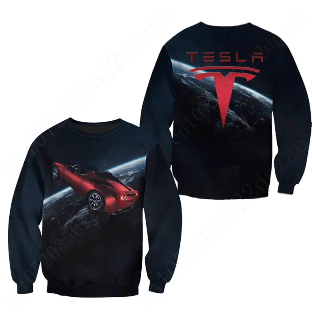 

Tesla T-shirts Harajuku O Neck Long Sleeve Anime 3D Printing T Shirt For Men's Clothing Casual Sweatshirt Essentials Streetwear