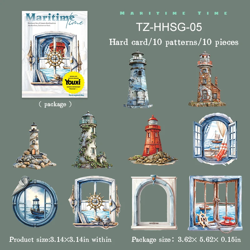 

Винтажная наклейка «Морское время» TZ-HHSG-01