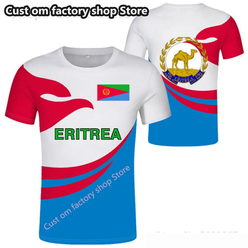 

Eritrea T-shirt Free customized name ERI National T-shirt Eritrea flag top T-shirt Men's T-shirt short-sleeved T shirt