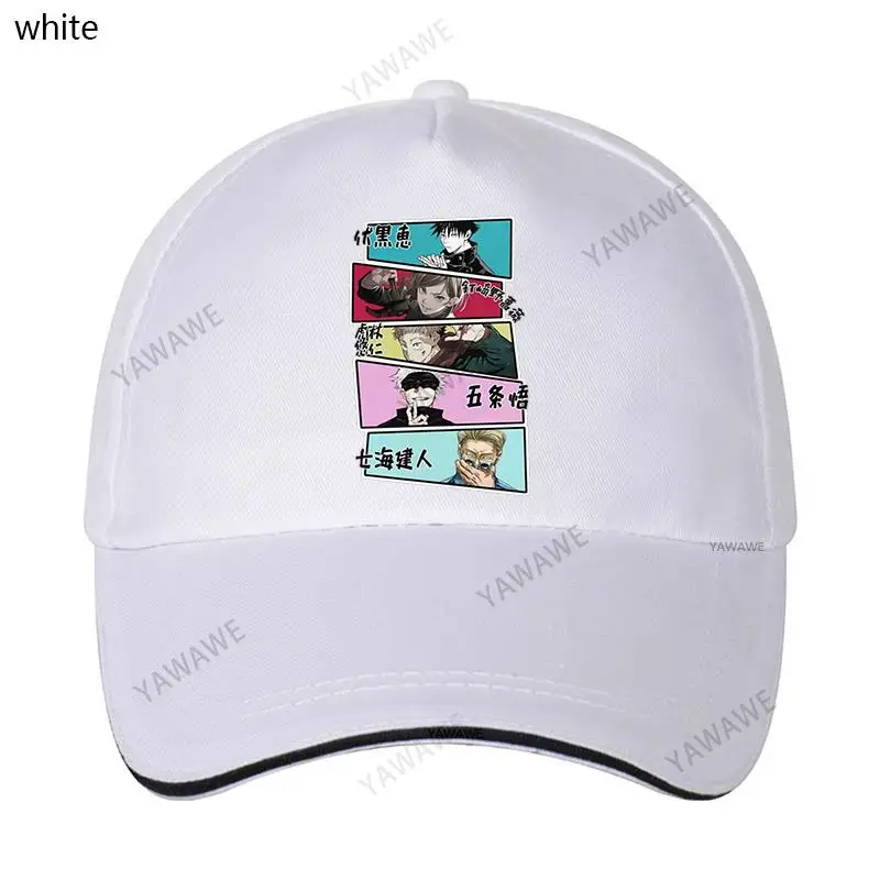 

Jujutsu Kaisen Satoru Gojo Yuji Itadori Nobara Kugisaki Baseball Cap Men Snapback Cap Anime Solid Sunhat Boyfriend Cap