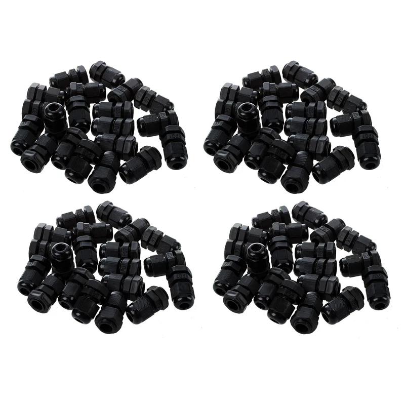 

80 Pieces Black Plastic Waterproof Cable Gland Connector PG7