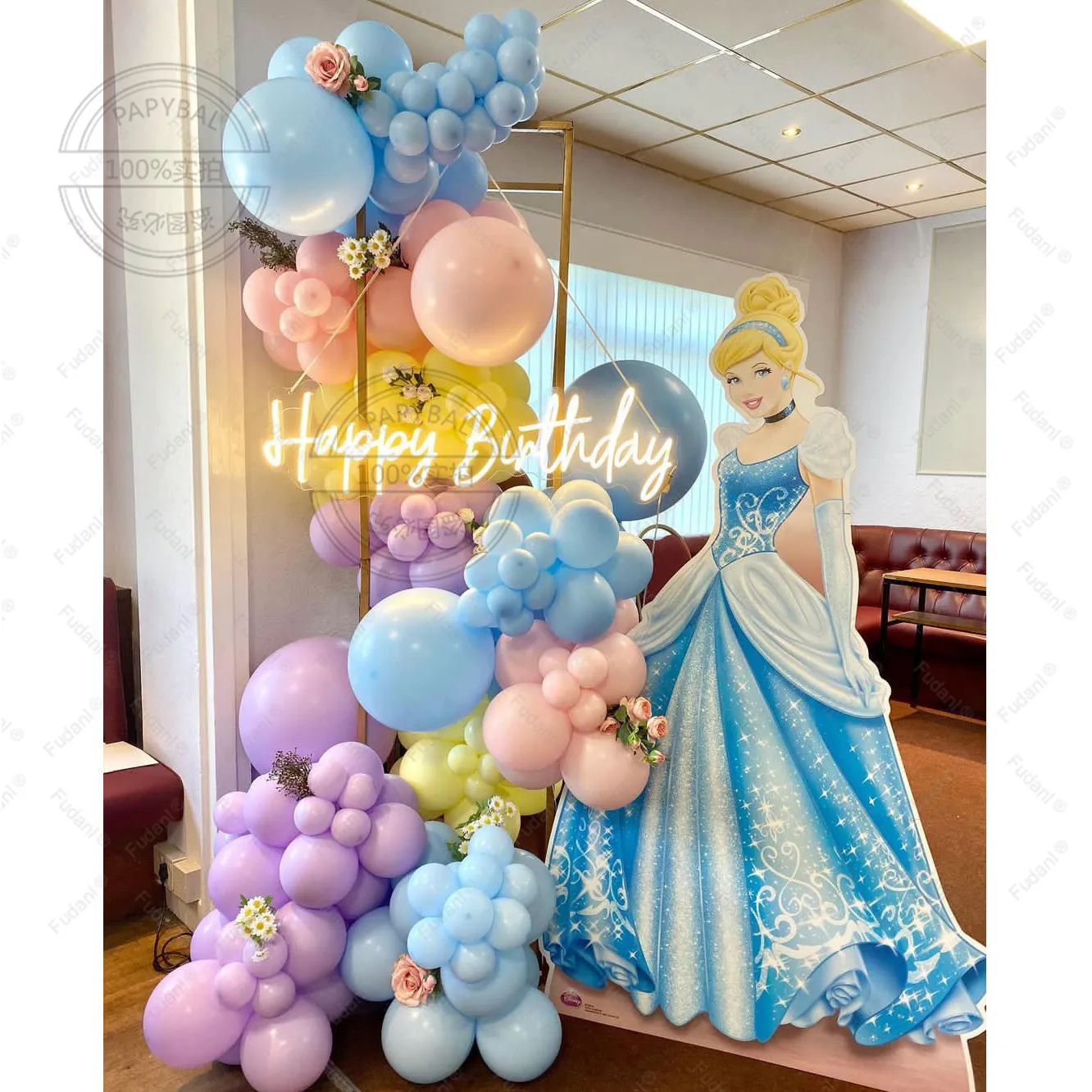 

89 шт., фольгированные воздушные шары Золушки в виде принцессы