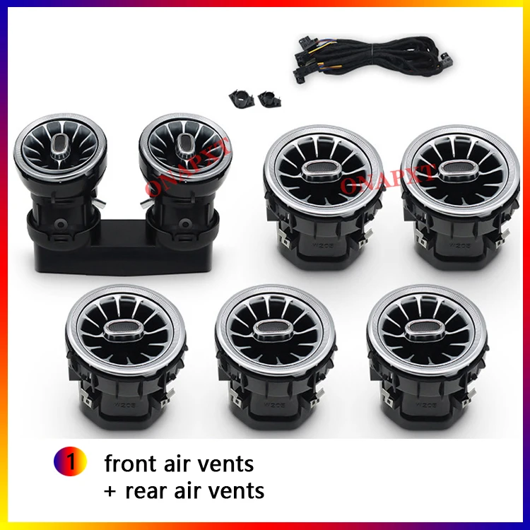 

Для Mercedes Benz для AMG Atmosphere LED C/GLC Coupe 2014-2022 X253 W205 турбина вентиляционное отверстие окружающее освещение вращающаяся твитерная лампа