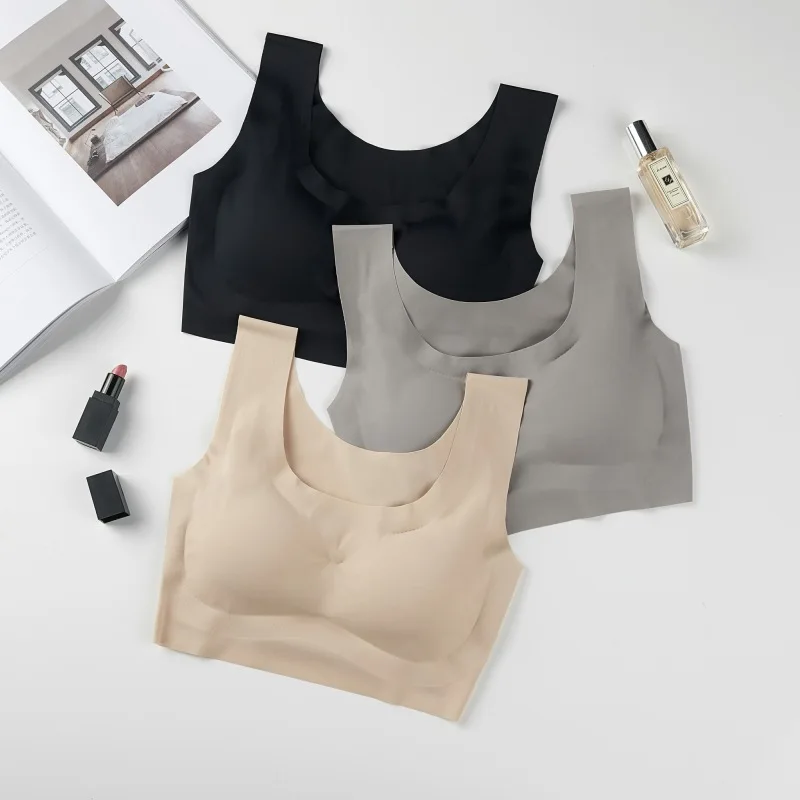 

Japanese Breathable Underwear Women's Seamless Bra Without Steel Ring One Piece Sports Bra Wholesale Brasieres Para Mujer