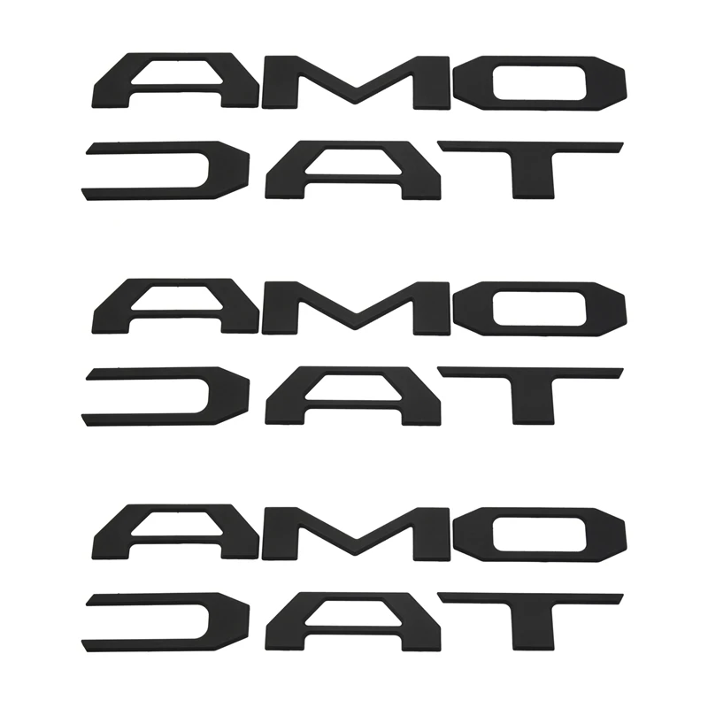 

3X 3D Raised Tailgate Insert Letters Emblem For Toyota Tacoma 2016-2019 Emblem Inserts (Matte Black)