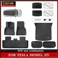 for tesla model y 2022 accessories front trunk mat xpe trunk mat upper layer water proof trunk mat lower layer 2021 2019 year