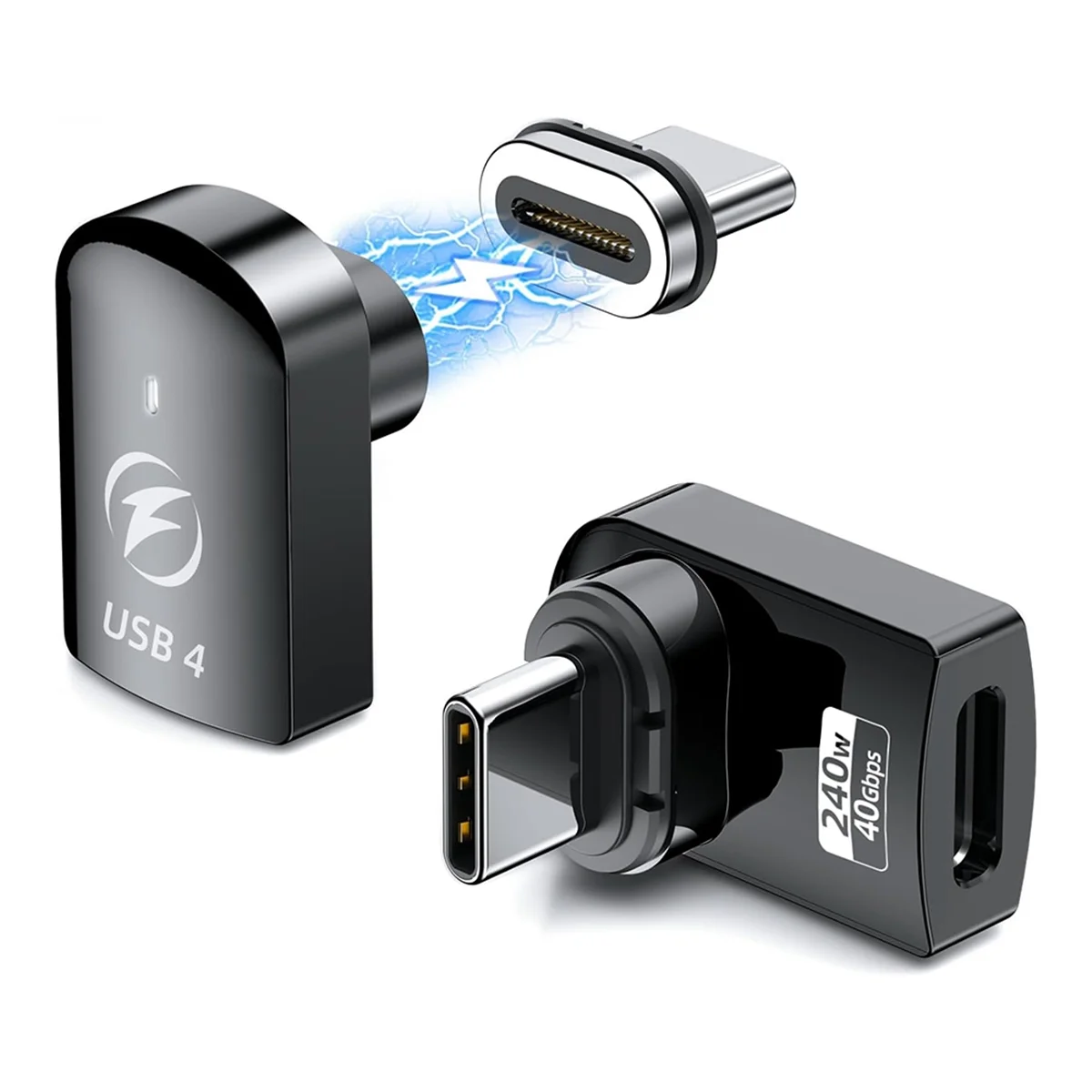 Магнитный адаптер USB C 24 контакта 40 Гбит/с 2 шт