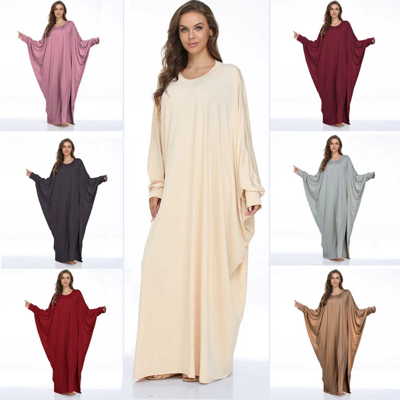 

Dubai Middle East Plus Size Women's Batrobe Casual Dress Muslim Abaya