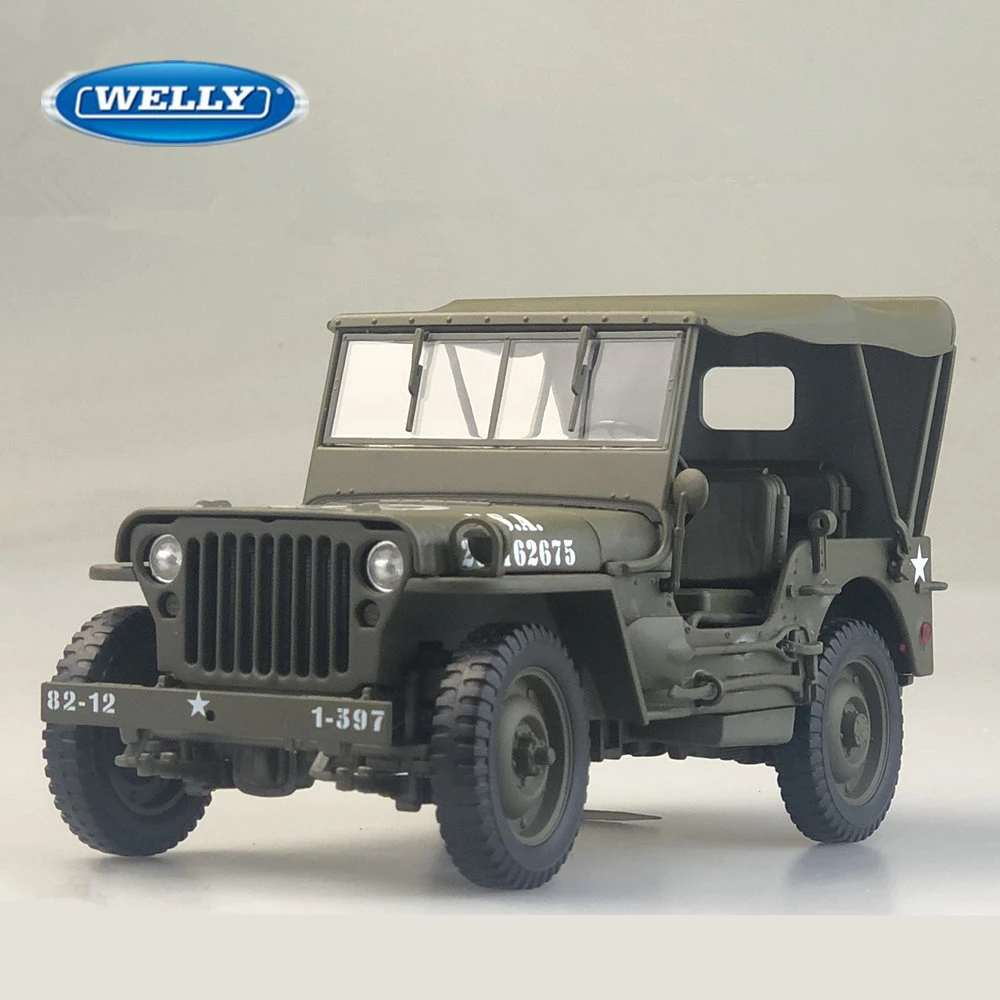 

Welly 1:18 Jeep 1941 Willys MB Alloy Car Model Diecast Metal Toy Off-road Vehicle Car Model Simulation Collection Childrens Gift