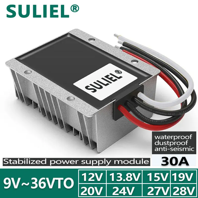Конвертер напряжения SULIEL 9-36В до 24В/27В/28В 30А