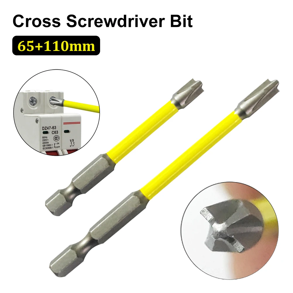 

Universal Magnetic Special Slotted Cross Screwdriver Bit Anti Slip Alloy Steel Batch Head FPH2 Bits For Socket Switch Hand Tools