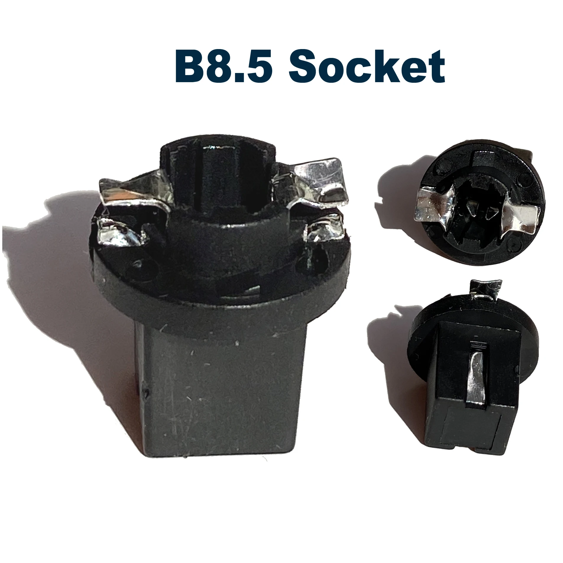 

100PCS High Quality LED Car B8.5 Lamp Base Instrument Panel Replacement Socket Black for Auto Light