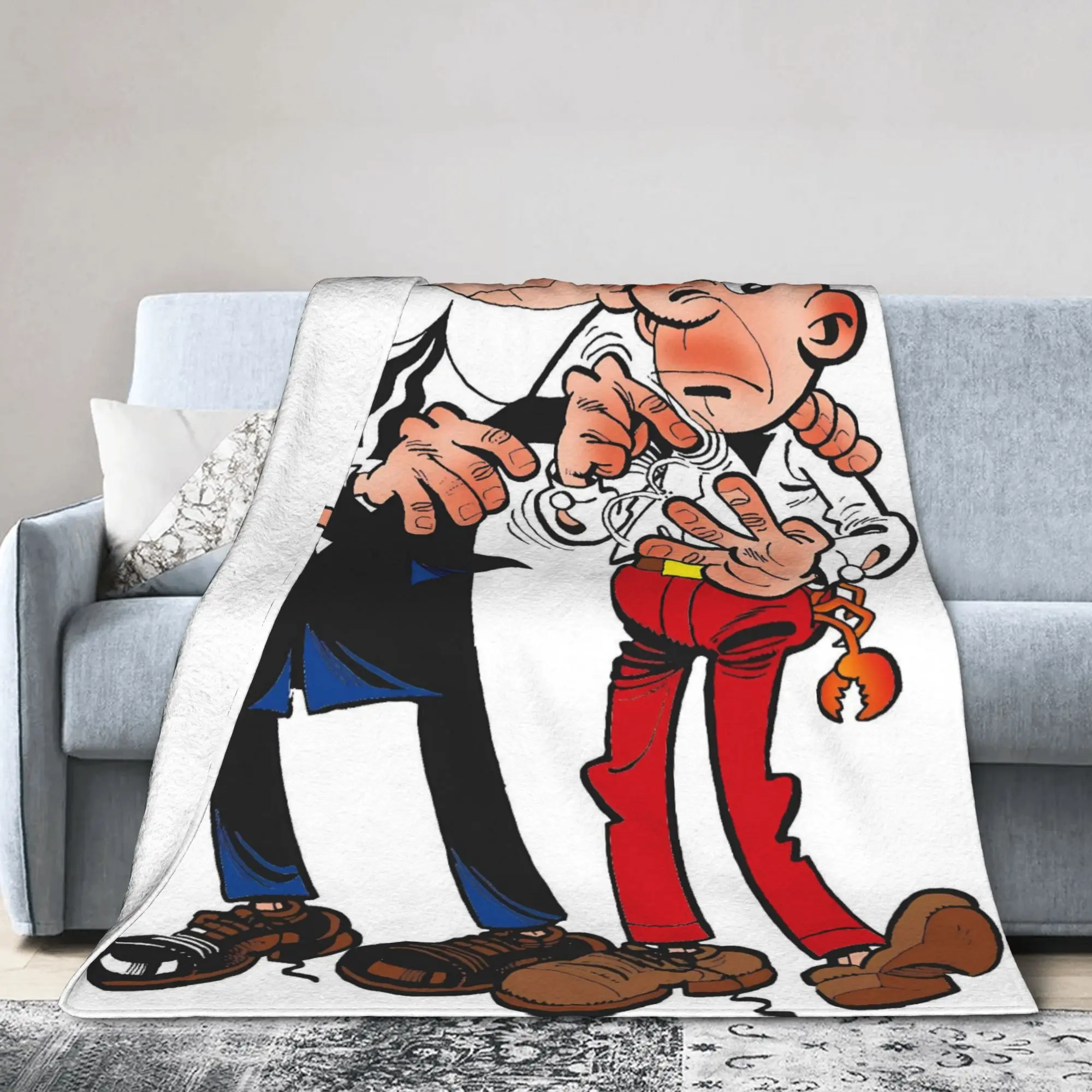 Фото Mort & Phil Mortadelo y Filemón, супер теплое одеяло, студенческое плюшевое постельное белье, пледы, новинка, фланелевое покрывало для дивана, кровати №3