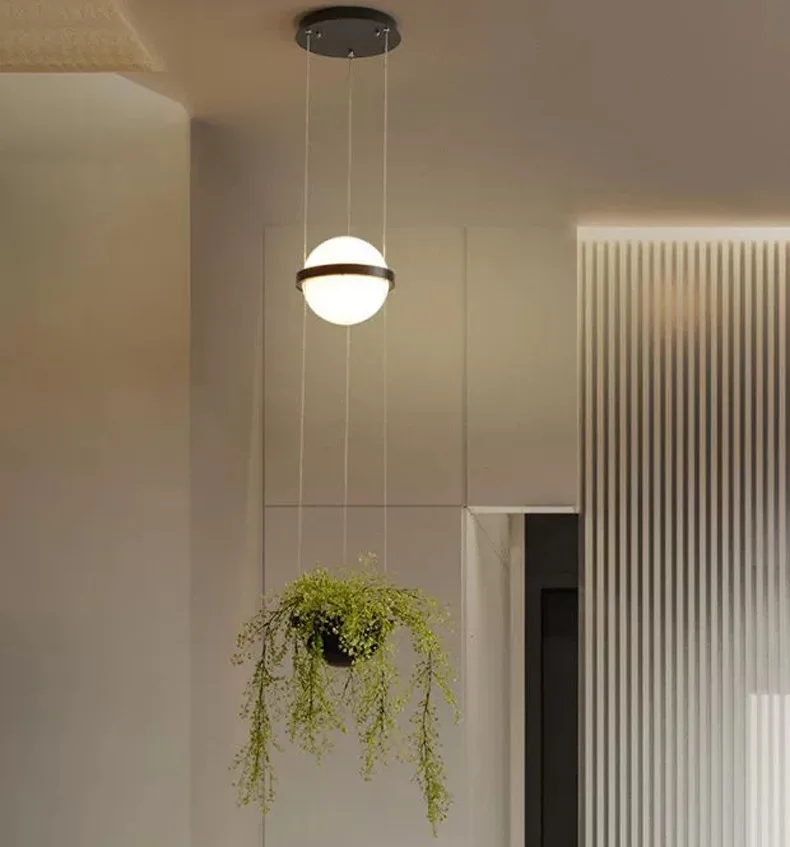Северное растение люстра с длинным шнуром декоративная лампа для горшка