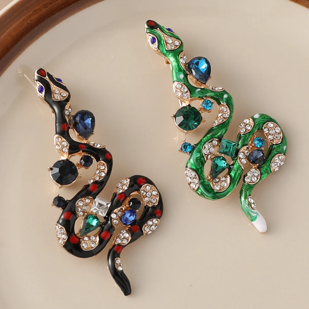 Брошь в виде красной пятнистой змеи роскошные аксессуары для женского платья