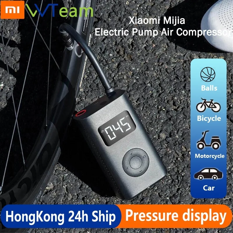 

Портативный Электрический воздушный компрессор Xiaomi Mijia 1S, умный цифровой датчик шин Mi, надувной насос для мотоцикла, автомобиля, футбола