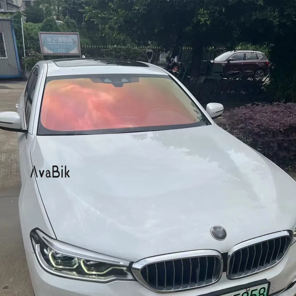 100x150 см VLT 85% красная Фольга для лобового стекла грузовика хамелеон розовое