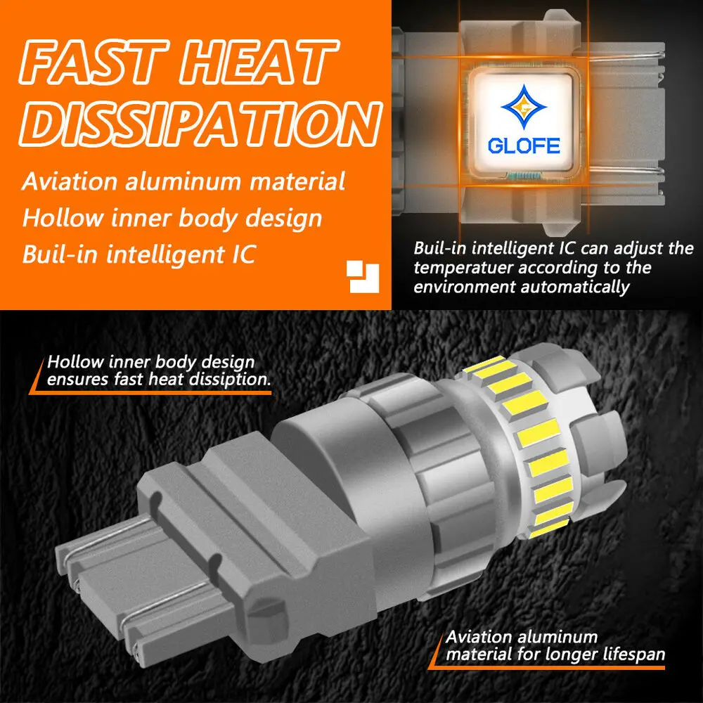 Светодиодные лампы Glofe 3157 3156 5 + 18Smd для стоп-сигналов заднего хода стояночного
