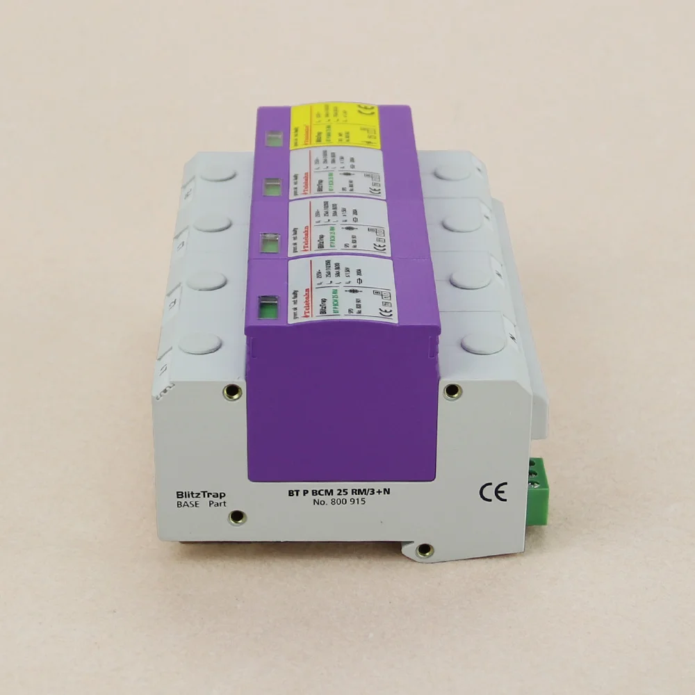 Производитель SPD 30+ лет Telebahn T1+T2 AC 230 В/400 В/255 В 25 кА 50 75 100 3-фазные устройства защиты