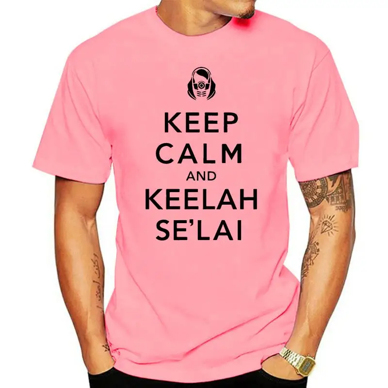 

Keep Calm and keelah selai Mass Effect t-shirt Top Lycra Cotton T Shirt