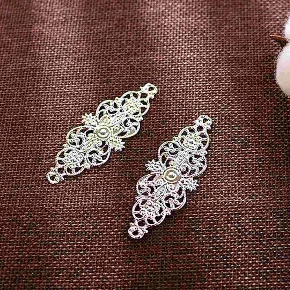 

36pcs DIY Jewelry Pendant Accessories Handmade Hairpin Headdress Hollow-out Flower Pattern Headwear(62x24MM) Tassel