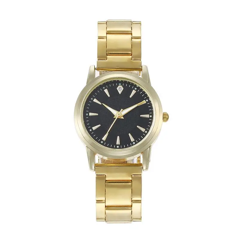 2023 new casual simple hundred with fashion watches foreign trade iron band quartz wristwatch students small watch