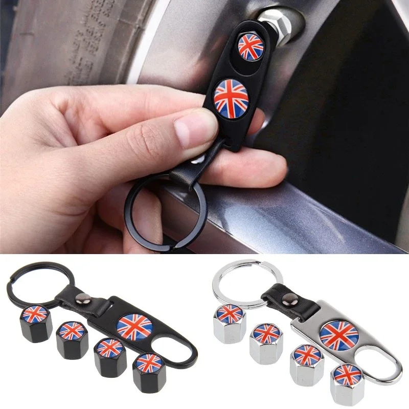 Флаг Англии колпачки для клапанов колес автомобиля с брелком Volvo V70 Mercedes-Class Renault