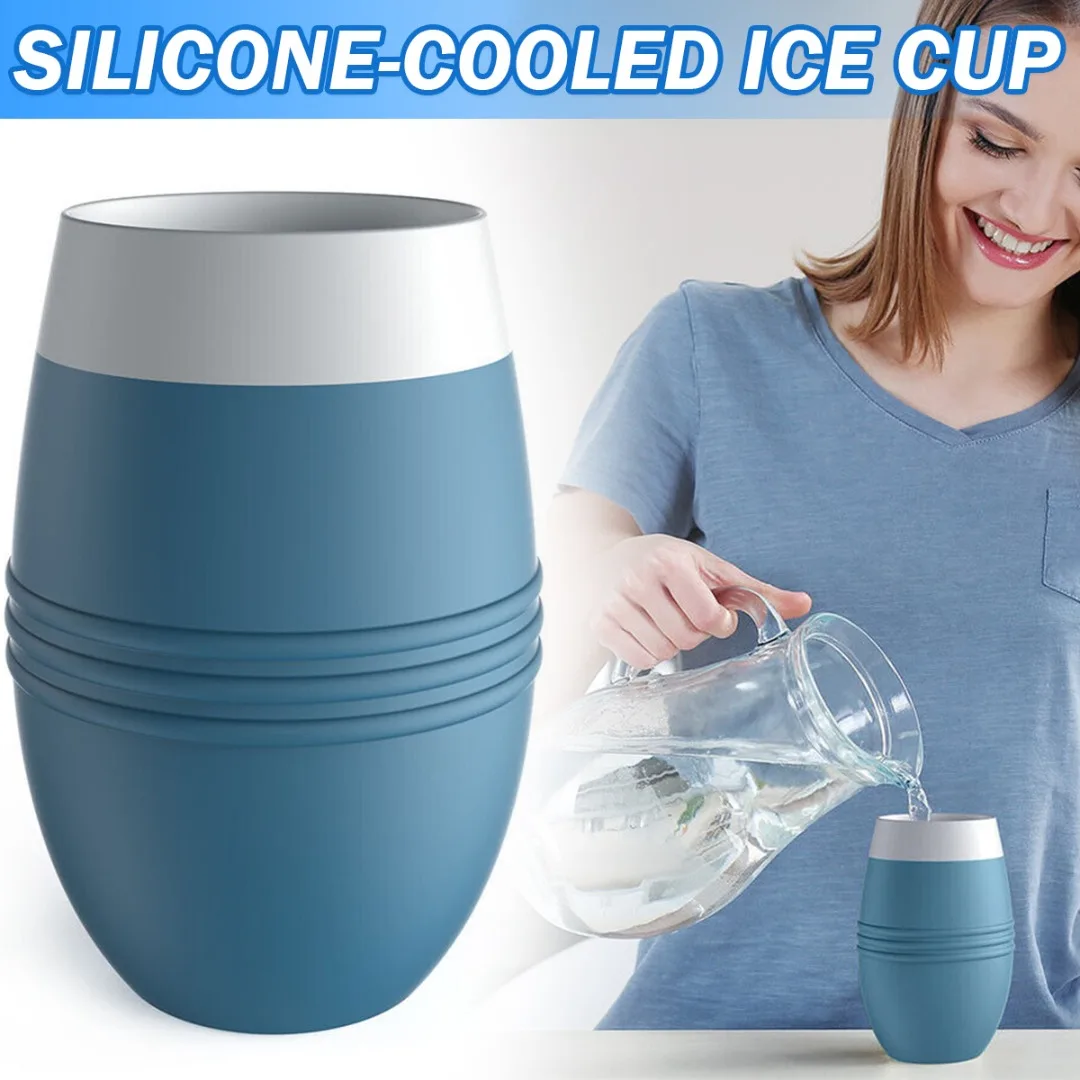 

1pc Frozen Ice Cup Silicone Fast Cooling Ice Cup Comfortable Touch Drinking Bottle Strong Quick Frozen Cups Kitchen Supplies
