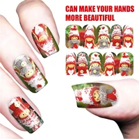 merry christmas nail art decals decoration self adhesive nail art stickers manicure design white snow sticker for nail design