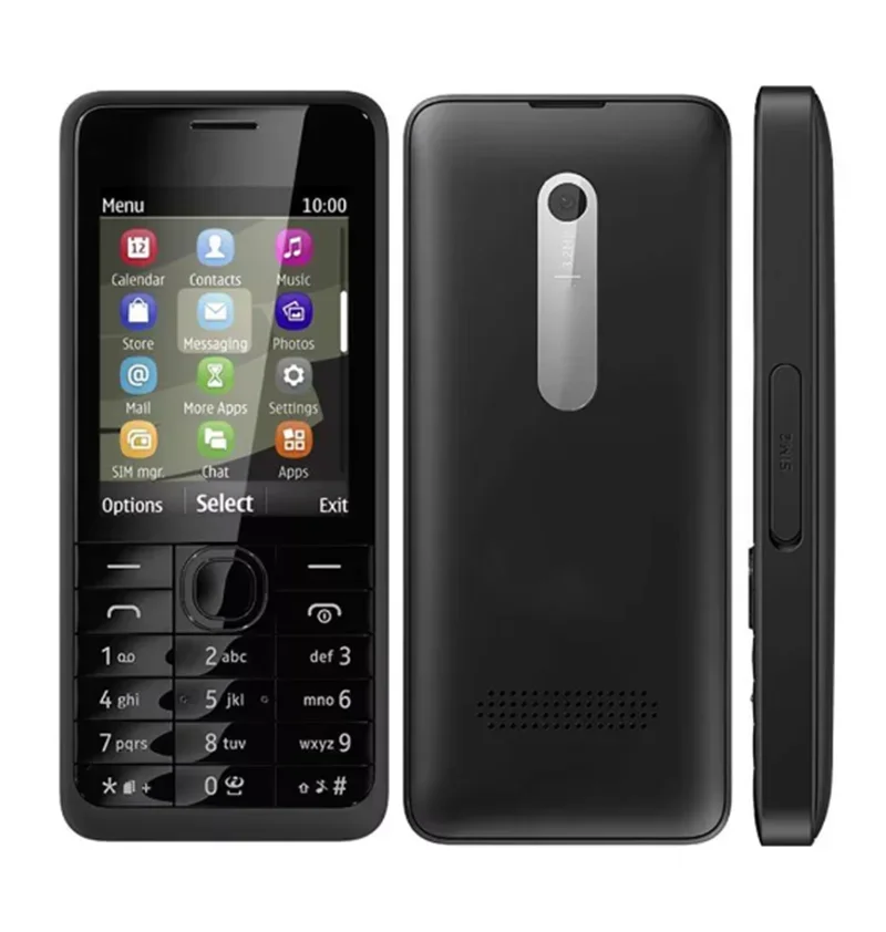 Телефон Nokia 301 камера 3 Мп 2G GSM 850/900/1800/1900 одна Sim-карта аккумулятор 1200 мАч телефон б/у