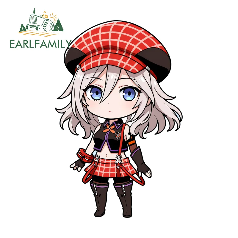Фото EARLFAMILY Наклейка на автомобиль Alisa Ilinichina Amiella Chibi, привлекательная наклейка на лобовое стекло, защита от царапин, солнцезащитная наклейка на окна автомобиля