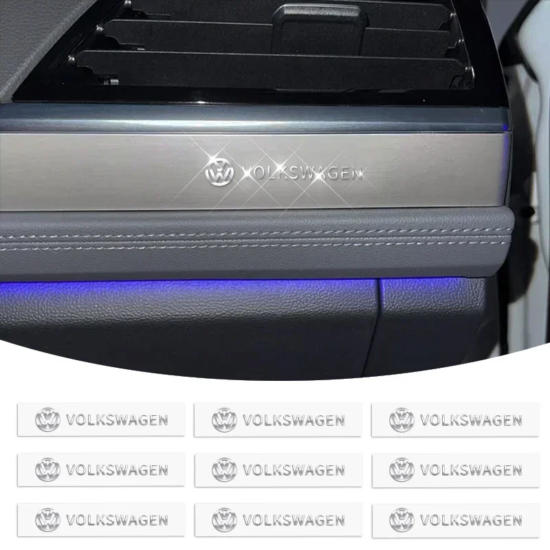 VW для Volkswagen 2/5/10 шт. автомобильные металлические наклейки эмблемы GOLF 5 Tiguan Polo Golf 6 7