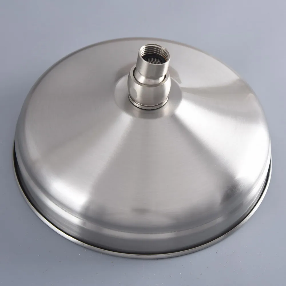 

8" inch Round Brushed Nickel Brass Bath Rainfall Rain Bathroom Shower Head Bathroom Accessory (Standard 1/2") msh275
