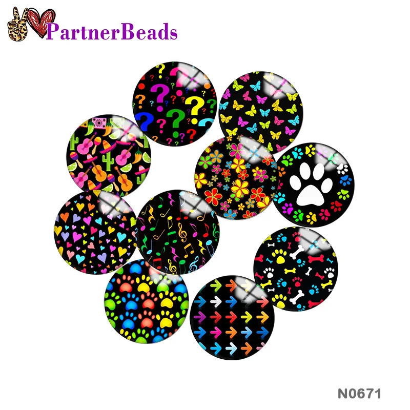 

Colorful pattern Image printing metal DIY snap button accessories Fit bag hat Clothes shoes N0671