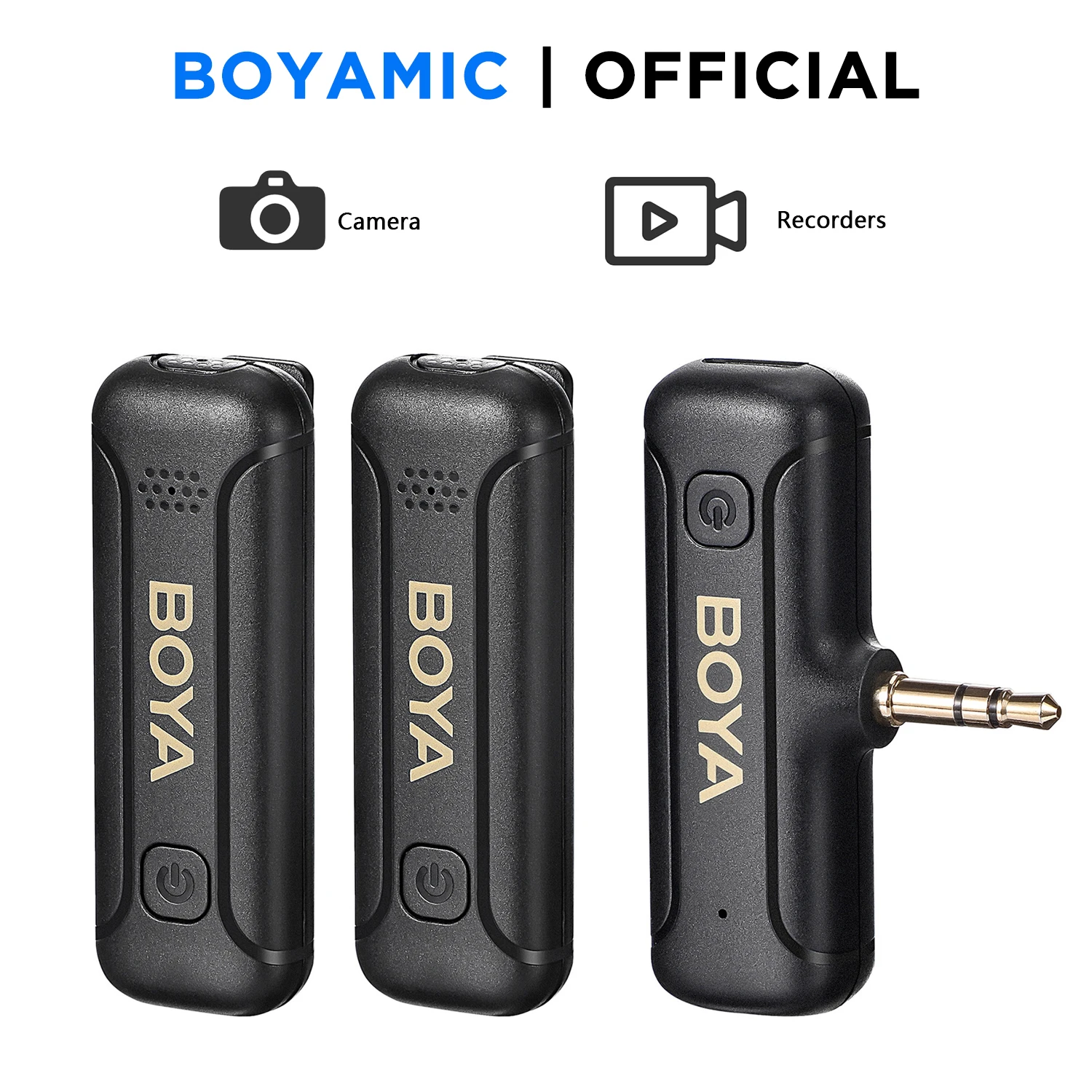 

BOYA BY-WM3T2 New Wireless 3.5mm TRS Lavalier Lapel Noise Reduction Microphone for Canon, Nikon, Sony Cameras Vlogging Recording