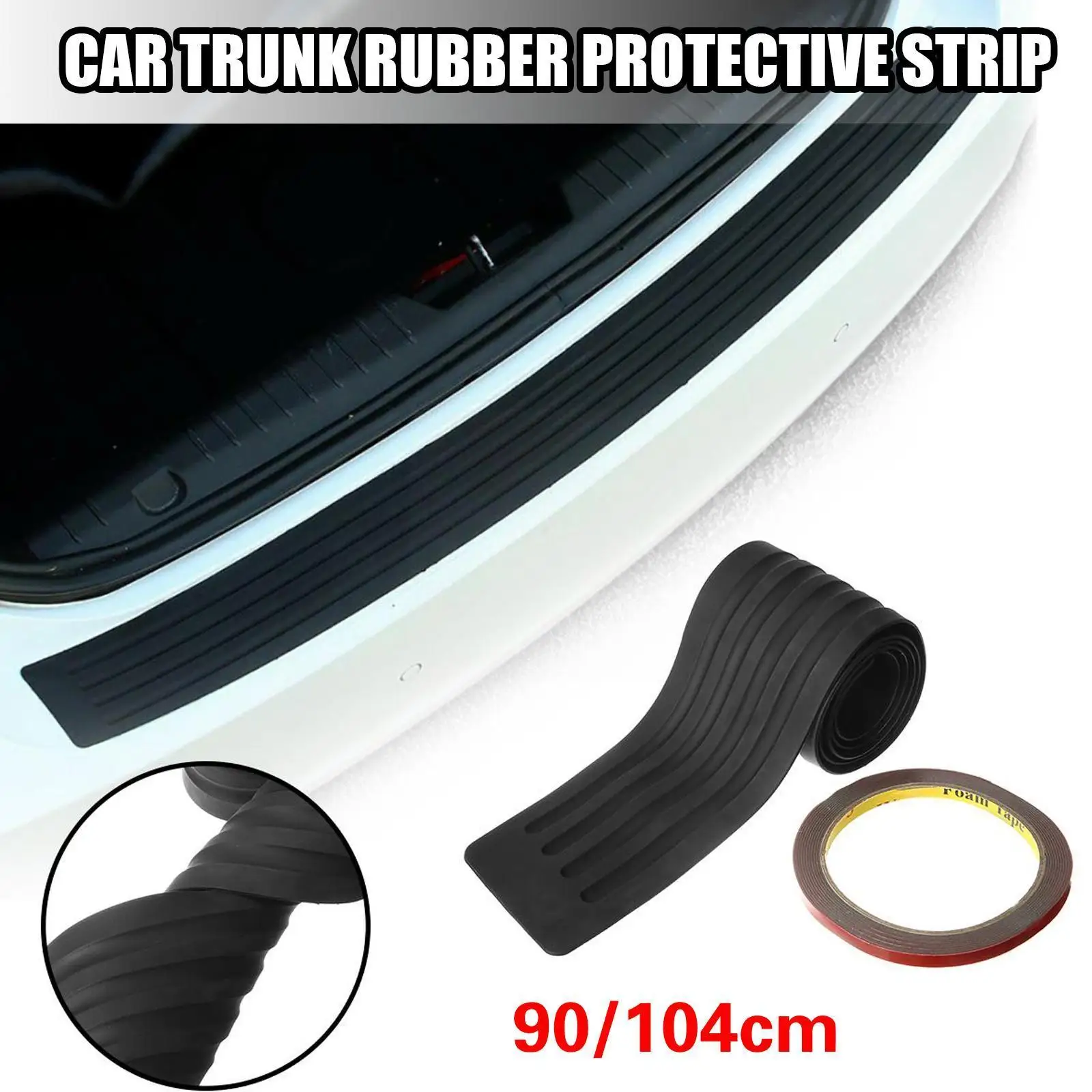 

Универсальная резиновая защитная накладка 90/104 см kvastbak Instaplijsten, защита Бампера, молдинги, автомобильная резиновая защита, стиль J0x3